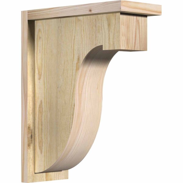 Ekena Millwork Del Monte Rough Sawn Corbel w/Backplate, Douglas Fir, 6"W x 14"D x 18"H COR06X14X18DEL01RDF - main